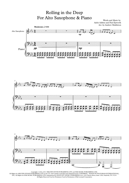 Rolling In The Deep (arr. Andrew Middleton)