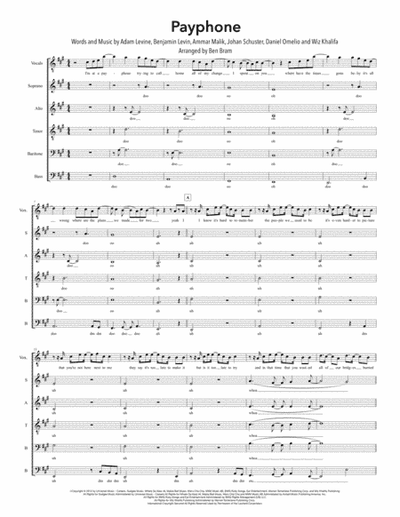 Payphone (arr. Ben Bram Music)