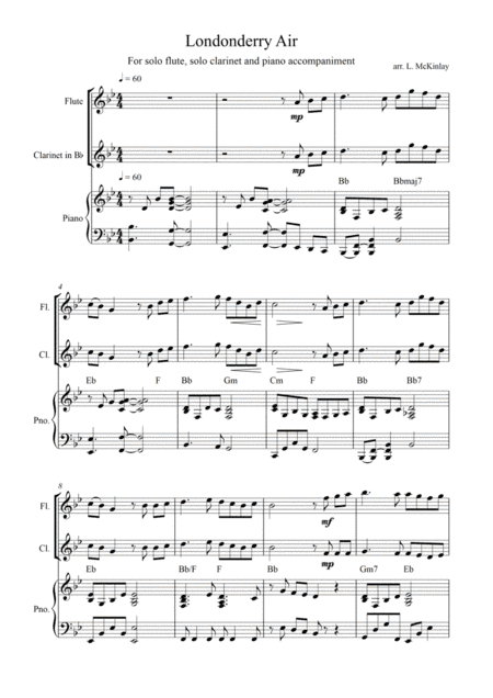Londonderry Air - flute and clarinet duet (arr. L McKinlay)