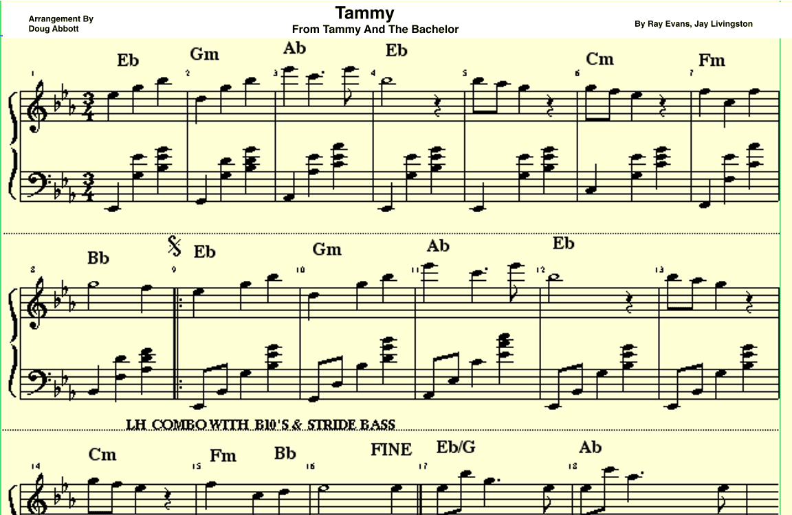 Tammy (arr. Doug Abbott)