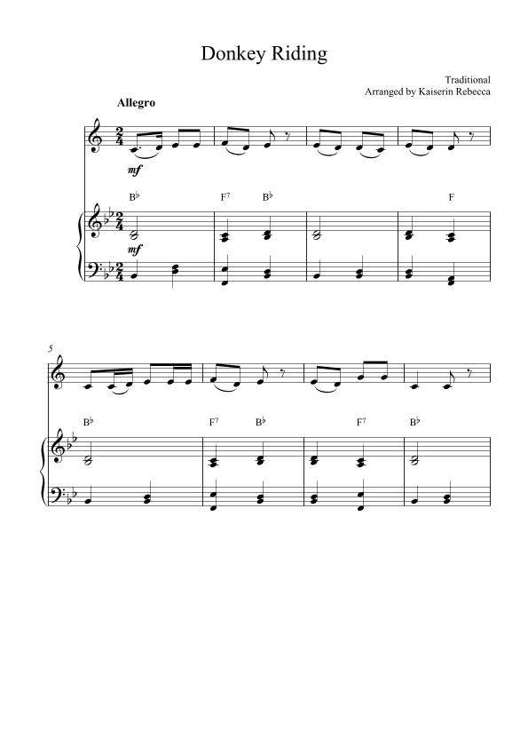 Donkey Riding (arr. Kaiserin Rebecca)