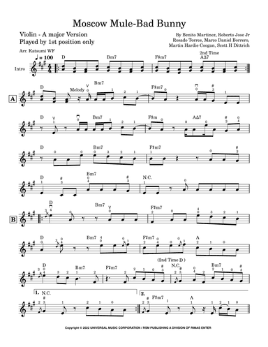 Moscow Mule (arr. Katsumi WF)