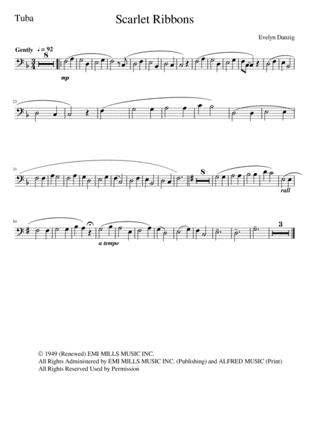 Scarlet Ribbons (for Her Hair) (arr. Gail Ford)