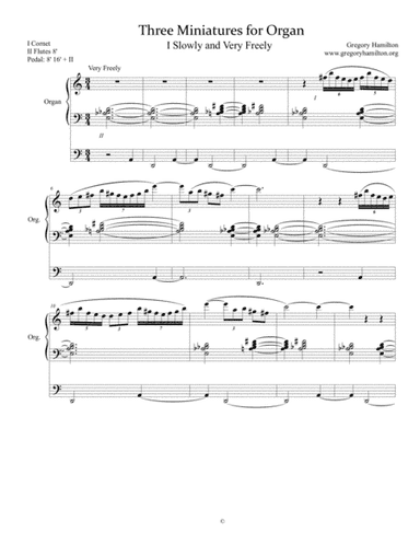 Three Miniatures for Organ