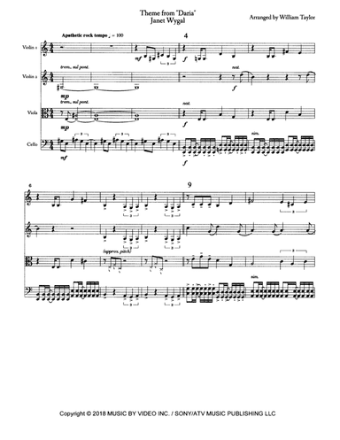 Daria - Theme (arr. William Taylor)