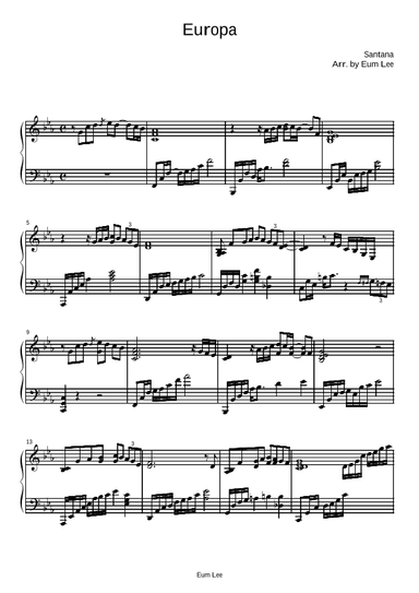 Europa (arr. Eum Lee)