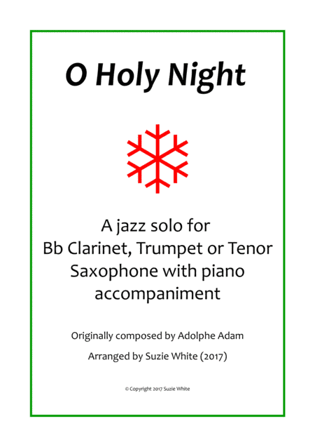 O Holy Night Jazz Solo (arr. Suzie White)