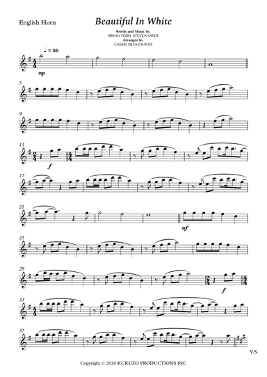 Beautiful In White (arr. Cássio Silva Chaves)