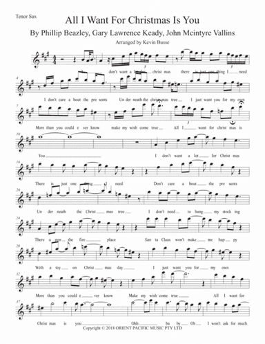 All I Want For Christmas Is You (arr. Kevin Busse)