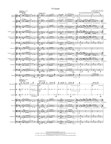 O Canada (Orchestra) (arr. Joel Jacklich (ASCAP))