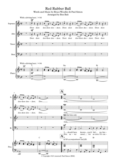 Red Rubber Ball (arr. Ben Batt)
