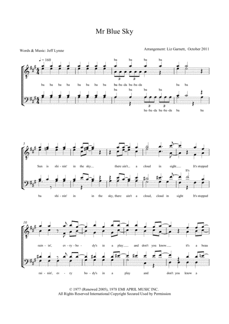 Mr. Blue Sky (arr. Liz Garnett)