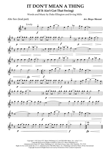 It Don't Mean A Thing (If It Ain't Got That Swing) (arr. Diego Marani)