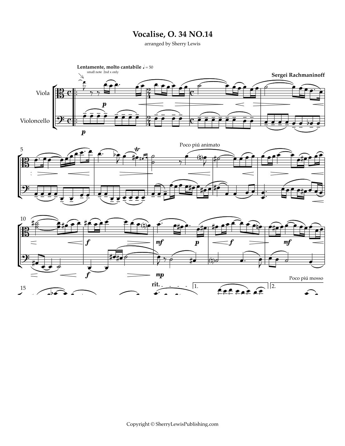 Vocalise (arr. Sherry Lewis)