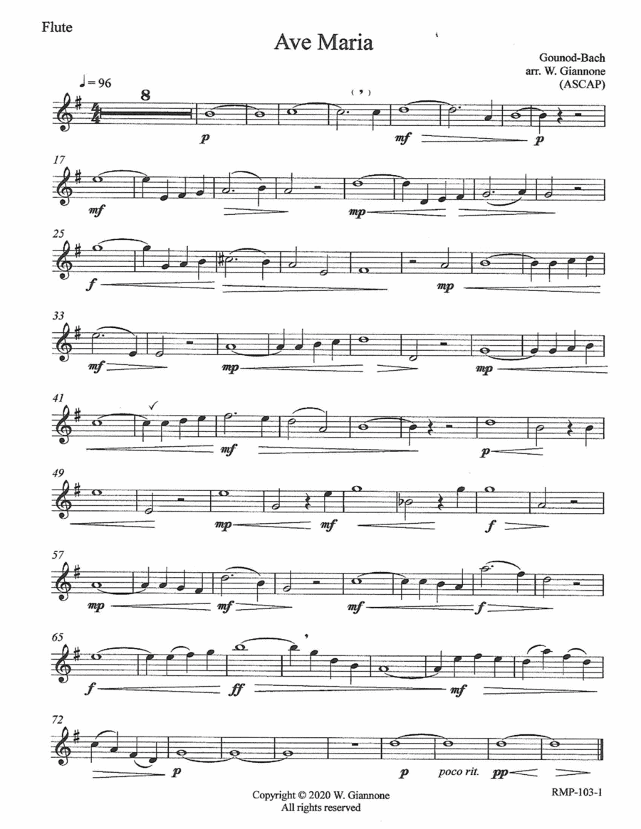 Gounod-Bach - Ave Maria (arr. W. Giannone)