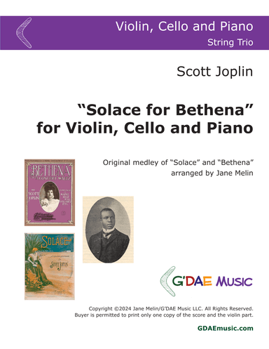 Solace for Bethena - A Joplin Medley for Piano Trio (arr. Jane Melin)