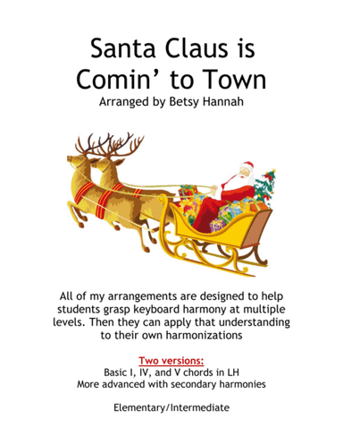 Santa Claus Is Comin' To Town (arr. Betsy Hannah)