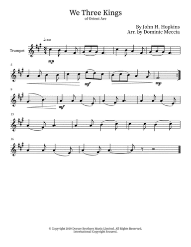 We Three Kings Of Orient Are (arr. Dominic Meccia)
