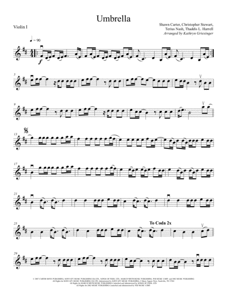 Umbrella (arr. Kathryn Griesinger)