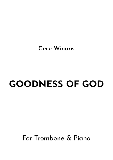 Goodness Of God (arr. Jireh J.)