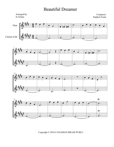 BEAUTIFUL DREAMER (arr. JO ARAÚJO)