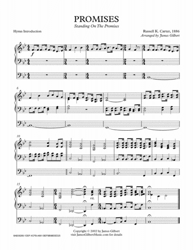 Standing On The Promises (arr. James Gilbert Music)