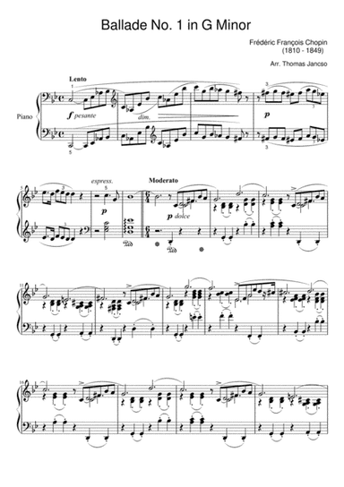 Chopin Ballade No 1 (arr. Thomas Jancso)