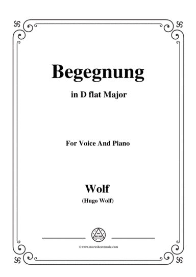 Wolf-Begegnung in D flat Major,for Voice and Piano (arr. MSM)