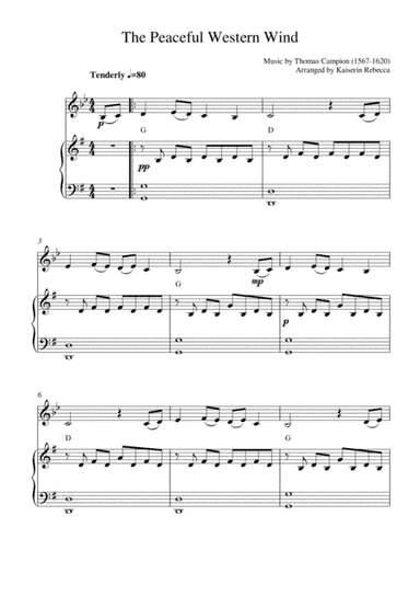 The Peaceful Western Wind (arr. Kaiserin Rebecca)