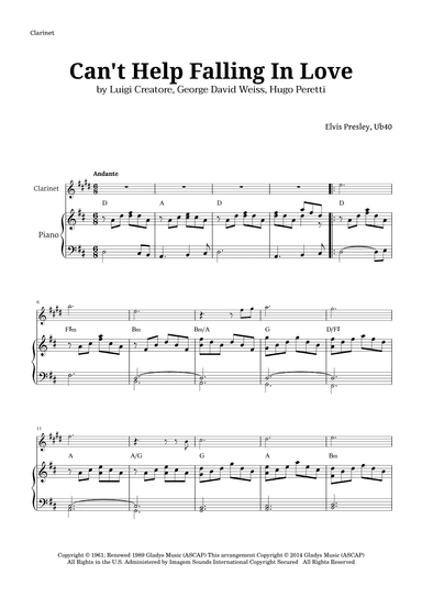 Can't Help Falling In Love (arr. Langanho)