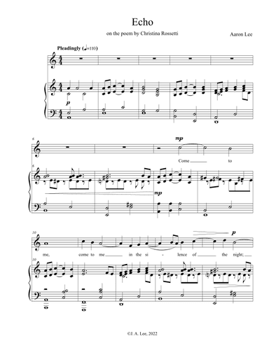 Echo (for voice and piano)