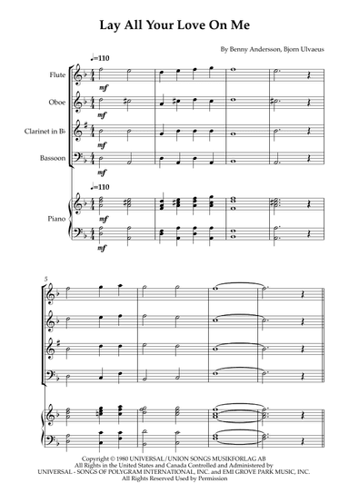 Lay All Your Love On Me (arr. Karen Gueiros)