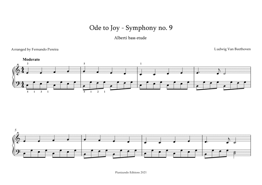 Ode to Joy - Alberti Bass Etude (arr. Fernando Pereira)