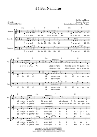Ja Sei Namorar (arr. Fernando Martins)