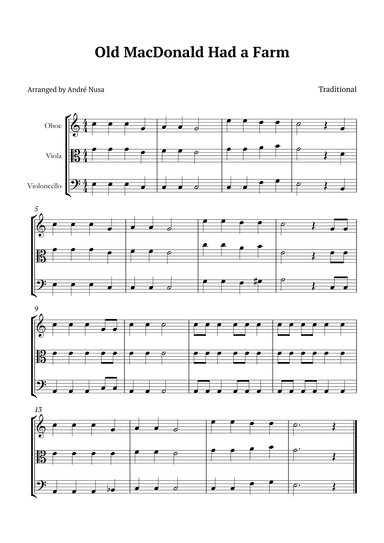 Old MacDonald Had a Farm (arr. André Nusa)