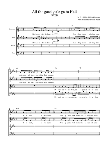 All The Good Girls Go To Hell (arr. Johannes David Wolff)