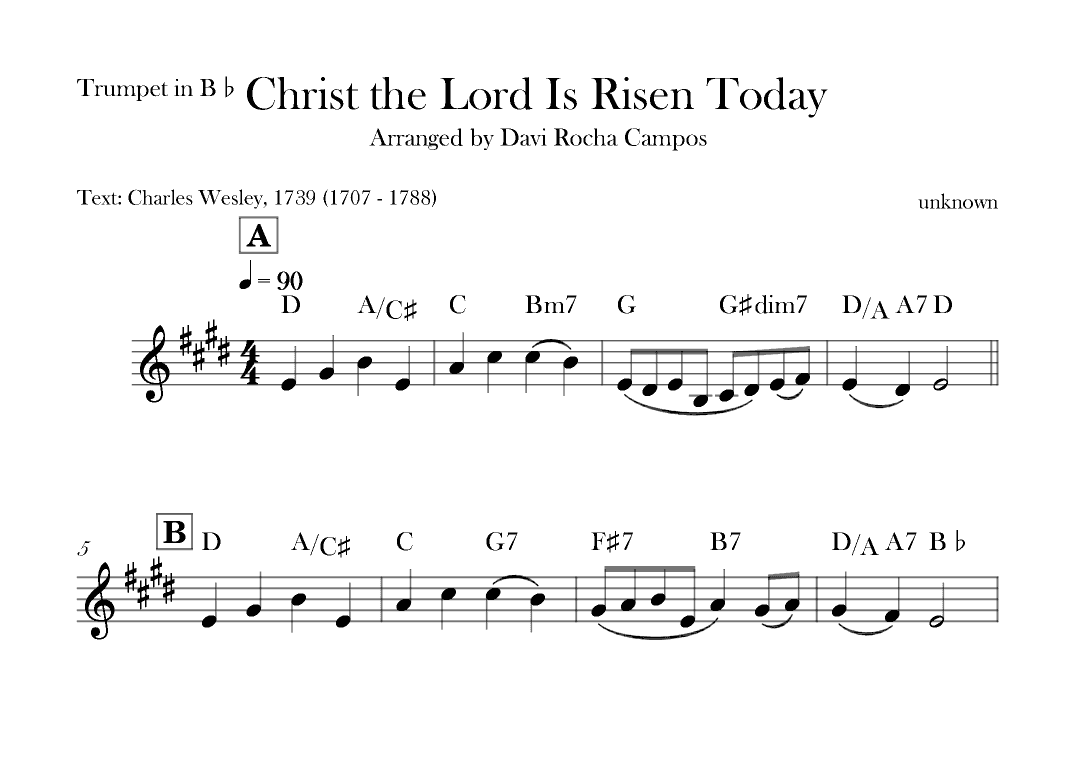Christ the Lord is Rises today (arr. Davi Rocha Campos)