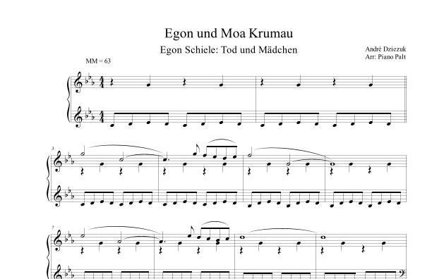 Egon And Moa Krumau (arr. Piano Palt)