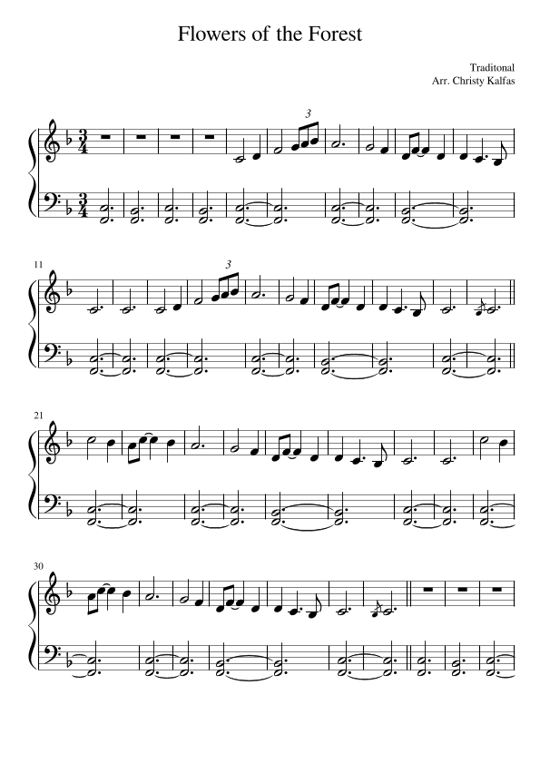 Flowers of the Forest (arr. Christy Kalfas)