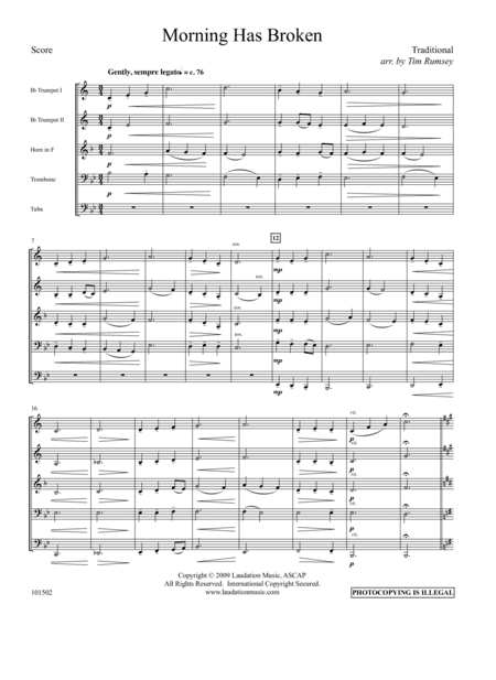 Morning Has Broken (arr. Tim Rumsey)