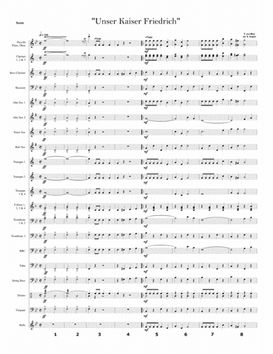 Unser Kaiser Friedrich by Franz von Blon for full concert band (arr. Emmett Anglin)
