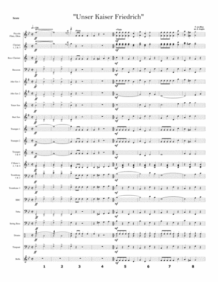 Unser Kaiser Friedrich by Franz von Blon for full concert band (arr. Emmett Anglin)