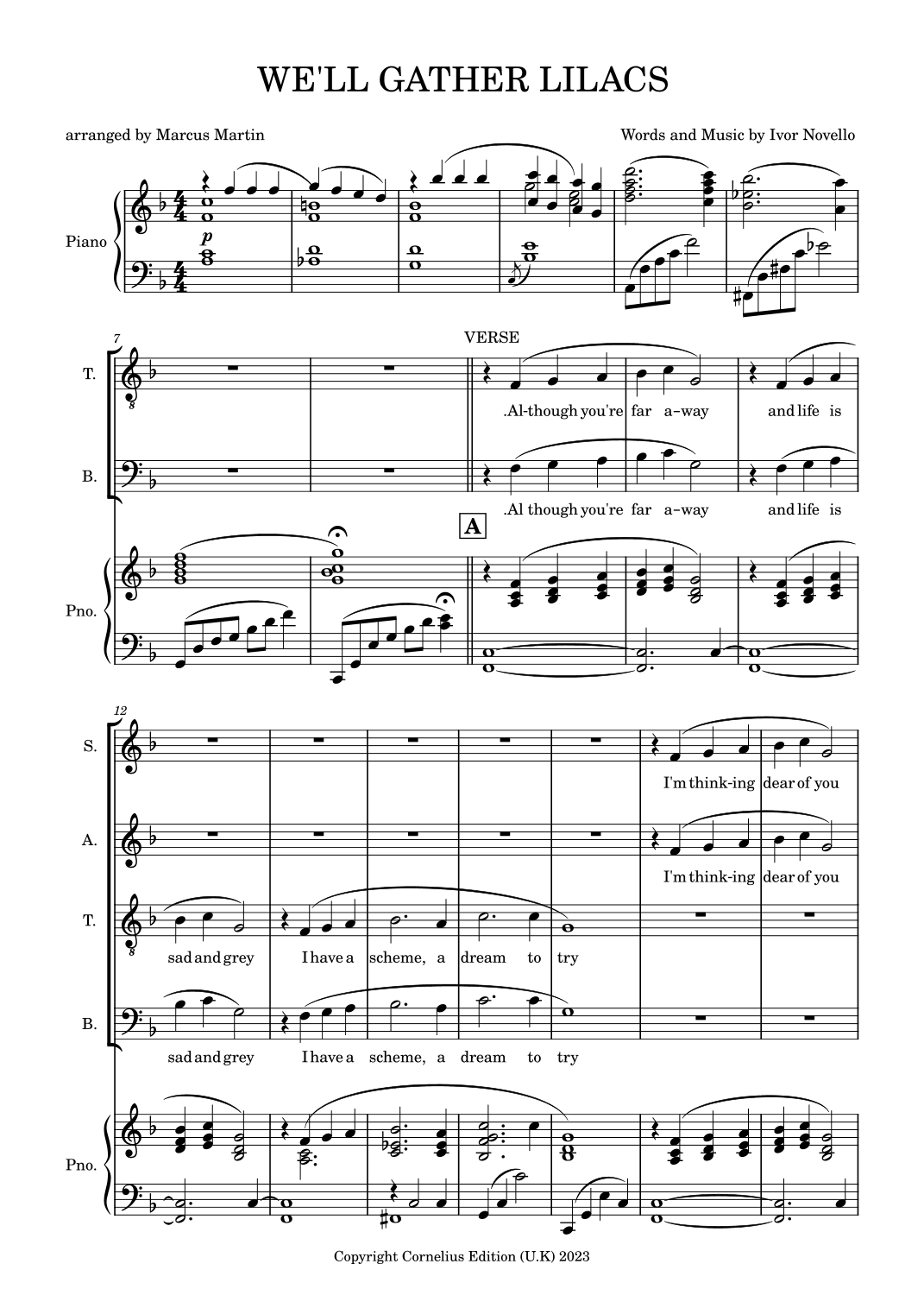 We'll gather Lilacs (arr. Marcus Martin)