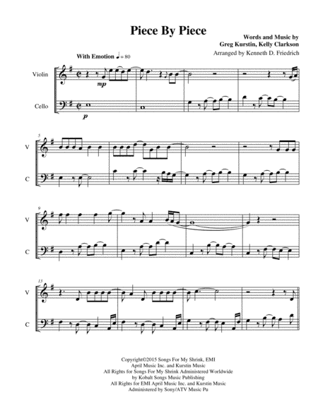 Piece By Piece (arr. Kenneth D. Friedrich)