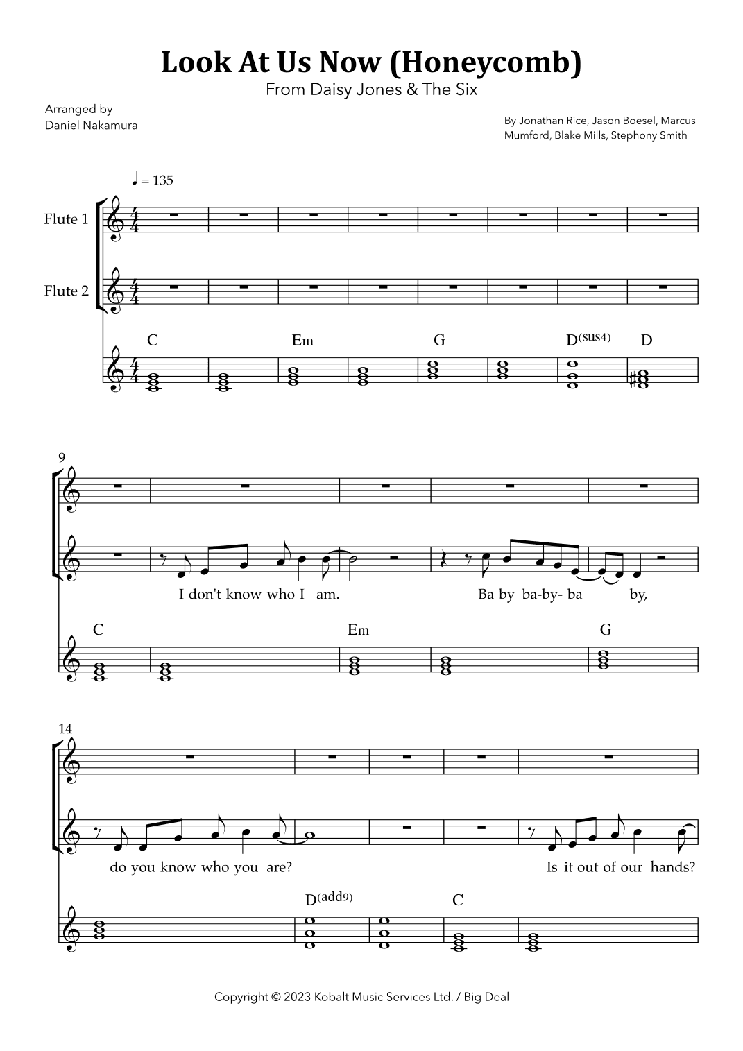 Look At Us Now (honeycomb) (arr. Daniel Nakamura)
