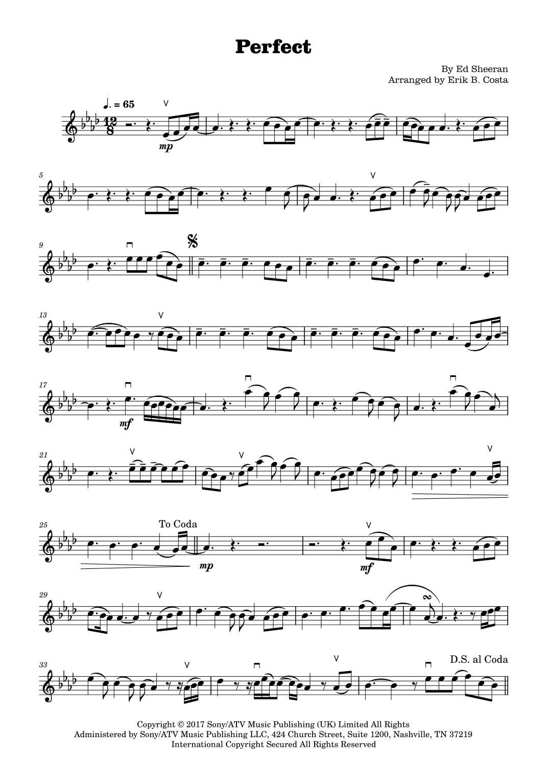 Perfect (arr. Erik B. Costa)