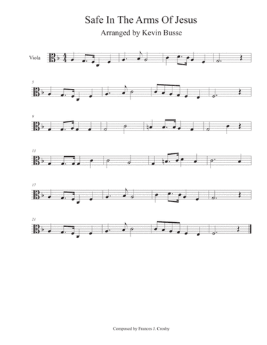 Safe In The Arms Of Jesus - Viola (arr. Kevin Busse)