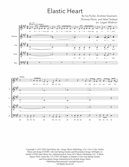 Elastic Heart (arr. Logan Widmor)
