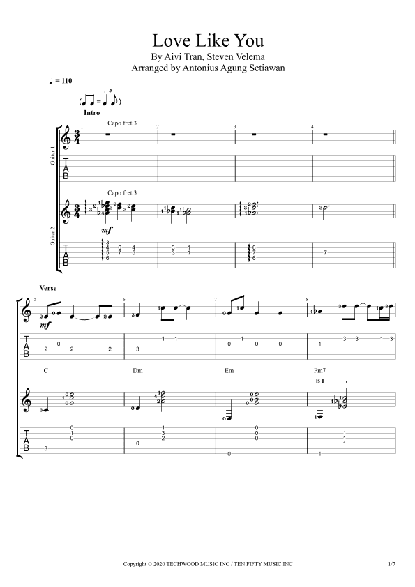 Love Like You (end Credits) (arr. Antonius Agung Setiawan)