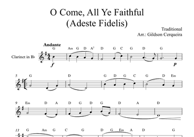 O Come, All Ye Faithful (Adeste Fidelis) (arr. Gildson Cerqueira)